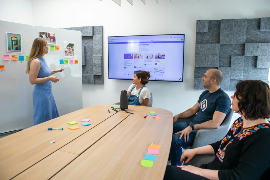 group discussion in meeting room