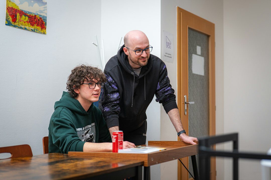 students in communication class